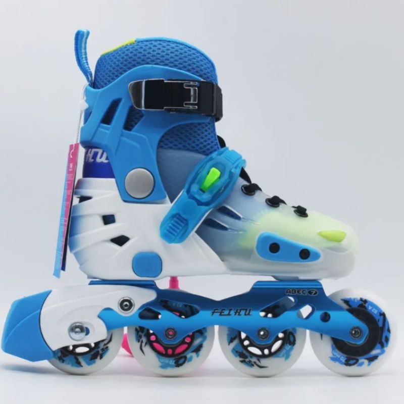 22 years Buyun PU roller skates length adjustable wheels without lights easy disassembly cleaning with brake tension adjustable 29 to 40 yards for kids and adults to play details Picture