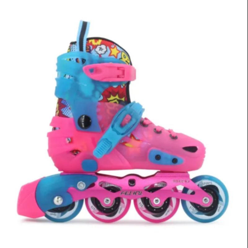 22 years Buyun PU roller skates length adjustable wheels without lights easy disassembly cleaning with brake tension adjustable 29 to 40 yards for kids and adults to play Application Scenario