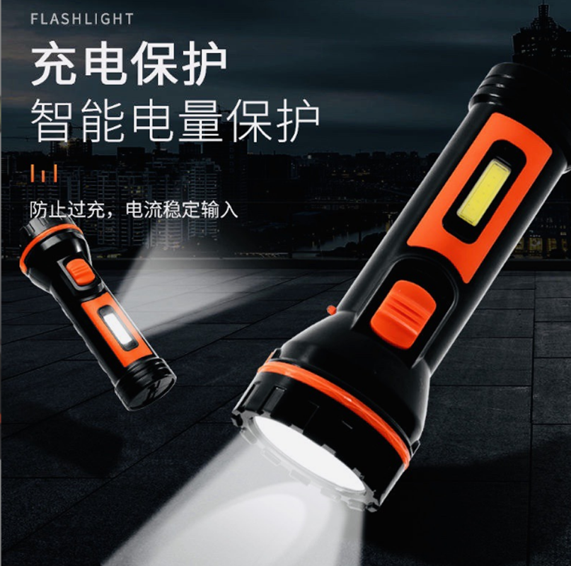 Manufacturers Wholesale With Side Lights Led Flashlight Strong Rechargeable Home Durable Self-Defense Long Range Outdoor Lighting