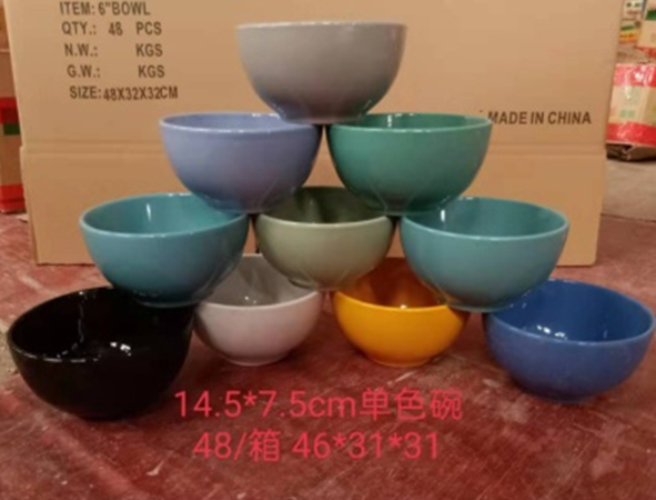 6 Inch Glazed Bowl