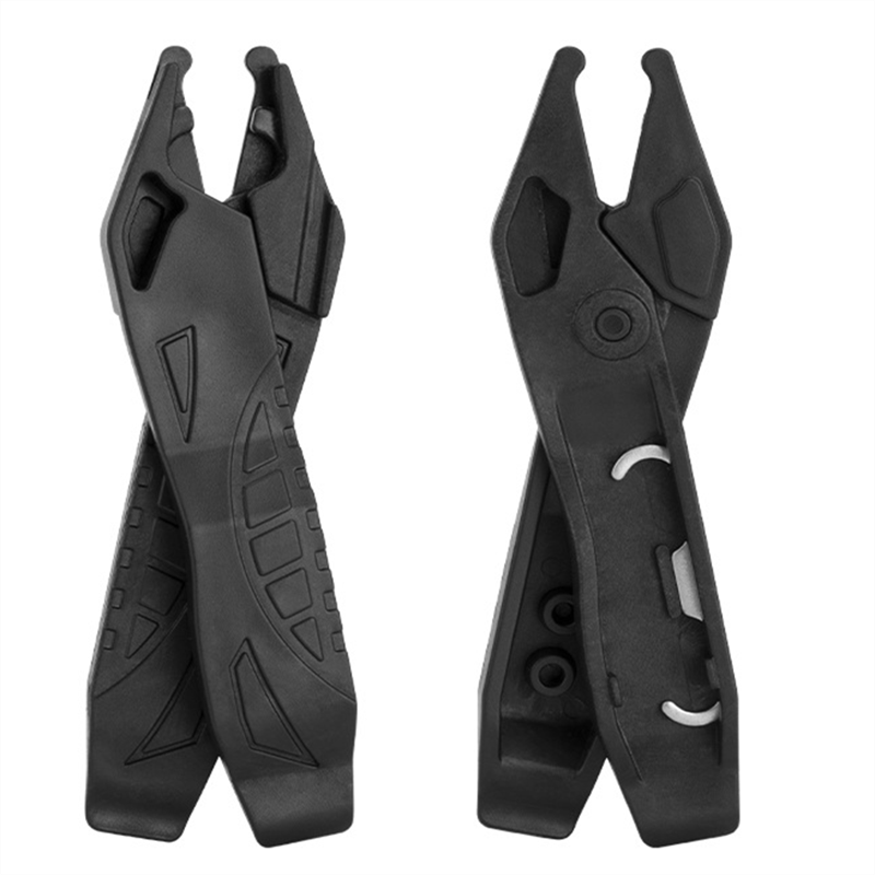 Bg-7140 multi-function tire crowbar bicycle repair tools include magic clasp quick release clip deflated tip chain hook Magic clasp to store tire crowbar