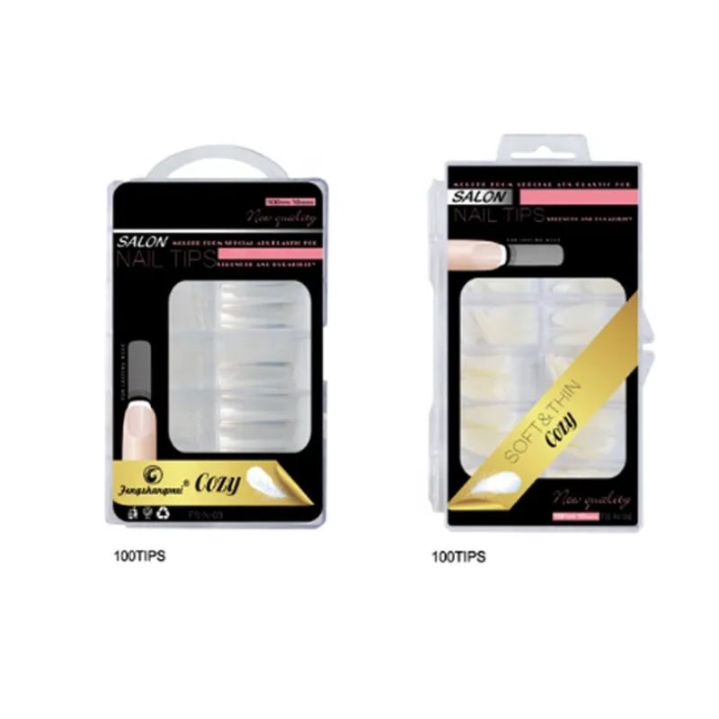 Salon nails, artificial nails, wearable nails, extended nails, transparent natural white nail nails, 100 pieces, 120 pieces, exclusive for export Application Scenario