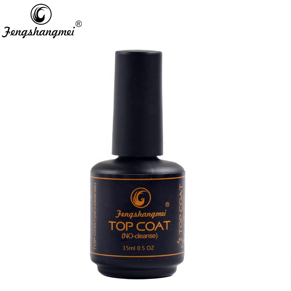 New eco-friendly nail art product: Ultra-bright sealing layer nail art glue, no need to wash, 15ML, for export. fengshangmei Brightening Sealing layer, exclusively for export details Picture