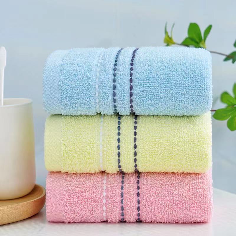 Tinglong Factory Direct Sales Run Candy Color Towel Face Wash Pure Cotton Towel Item Picture