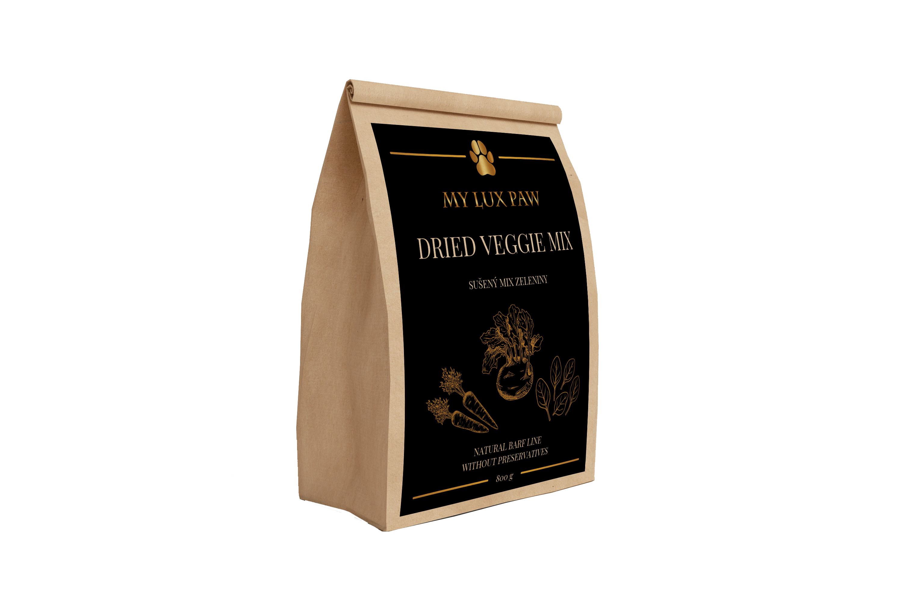 斯洛伐克进口My Lux Paw宠物食品干蔬菜混合装800g