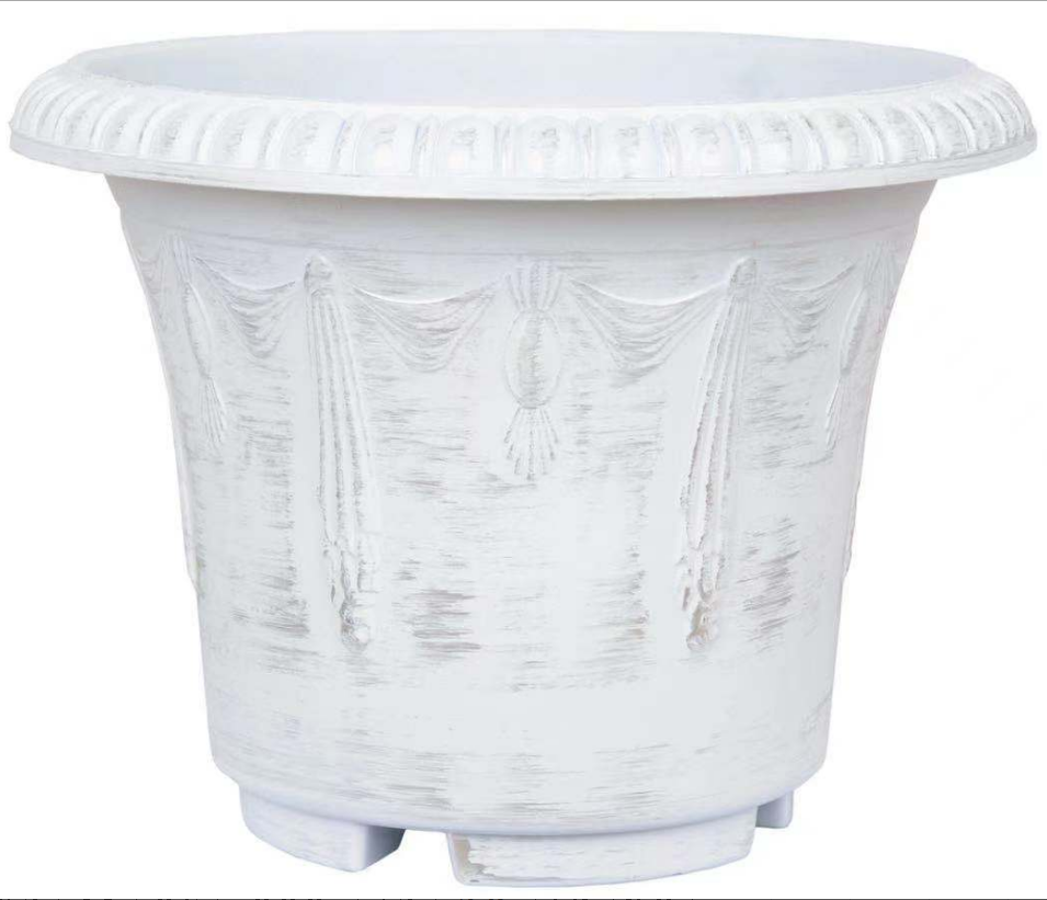 3001 Painted flowerpot with white background without chassis details Picture