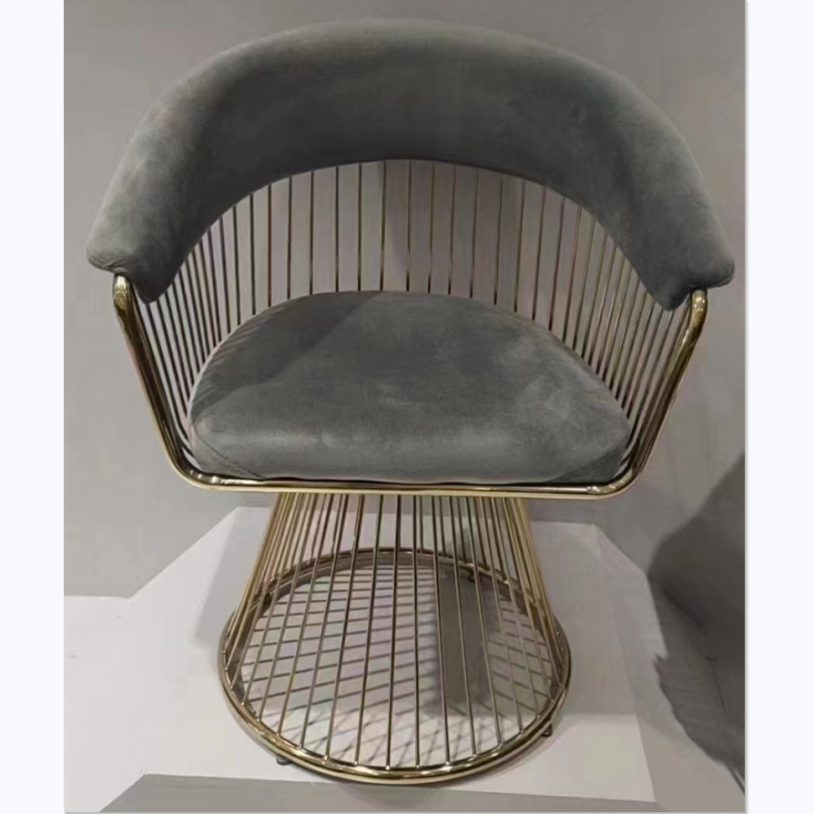 吕字家具-轻奢餐椅家用北欧铁艺靠背椅现代简约高端设计师意式久坐舒适椅子详情2