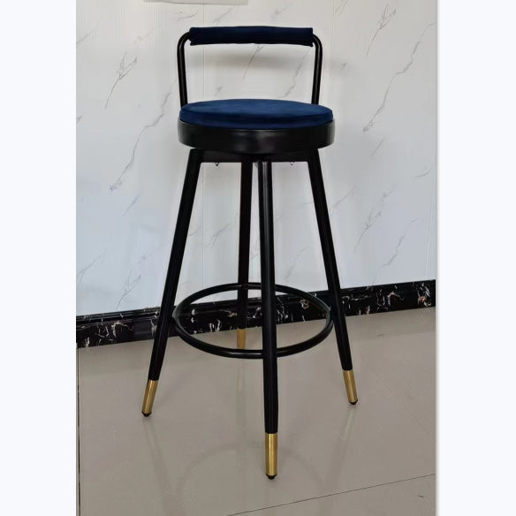 吕字家具-轻奢吧台椅家用酒吧靠背旋转高脚凳简约时尚前台导台高脚椅现代详情6