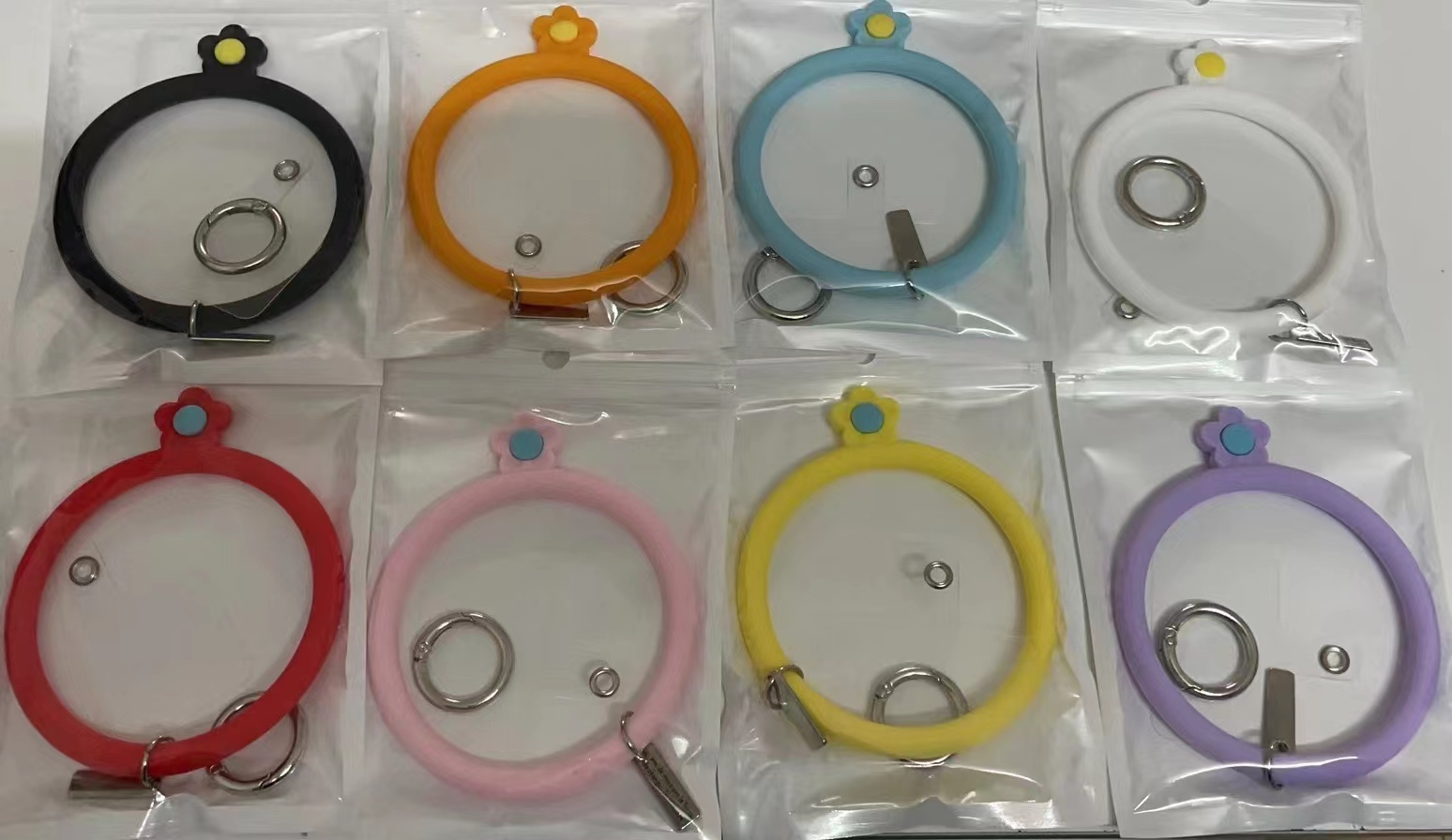 Creative Foreign Trade New Mobile Phone Lanyard Patch Adjustable Crossbody Silicone Ring Bracelet Silicone Mobile Phone Lanyard Love Cartoon Mobile Phone Lanyard