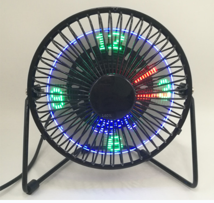 Mini desktop clock wrought iron fan for foreign trade