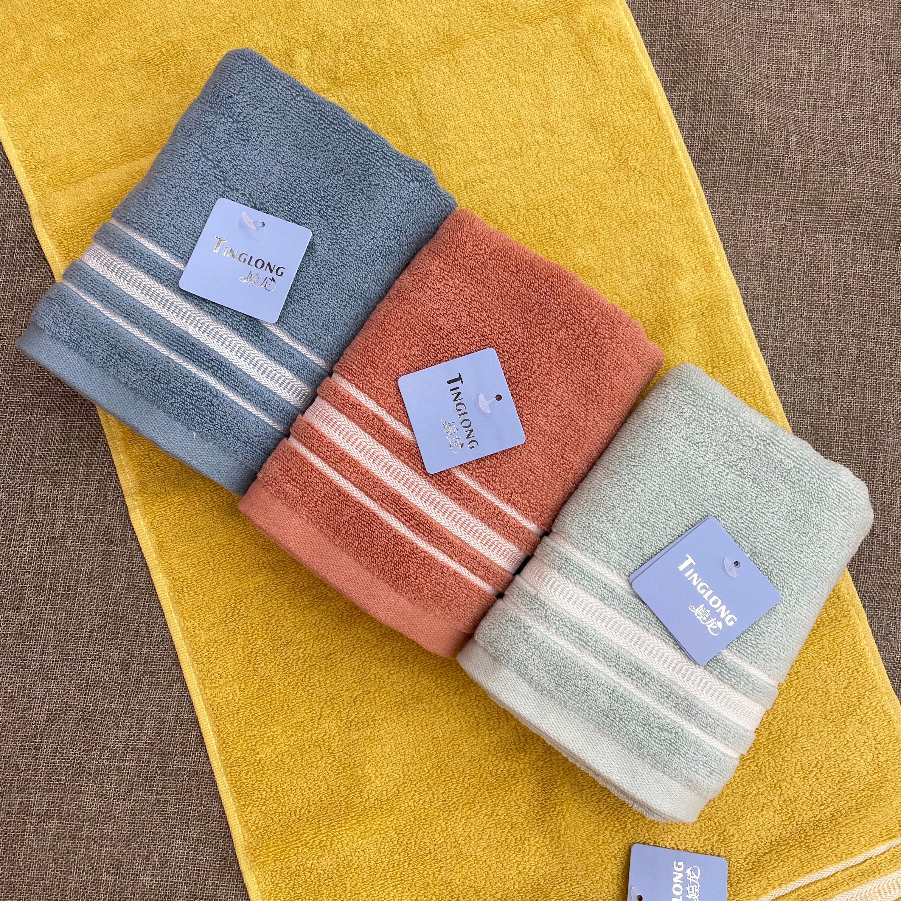 Tinglong Factory direct sales of high-end candy-colored towels and pure cotton adult towels pic 2