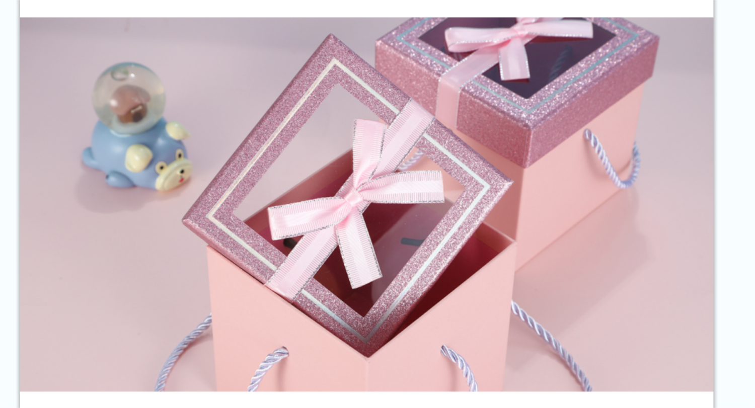 Wena Hollow Square Candy Box Gift Box Gift Box With Hand Gift Box Specification drawing