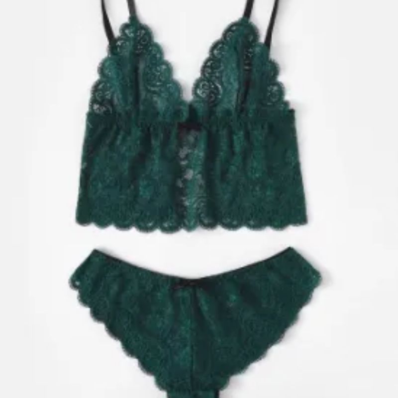 Comercio exterior estilo explosiva pijama lencería vestido de dormir conjunto de tres piezas estiramiento color tinte traje de encaje sexy al por mayor Application Scenario