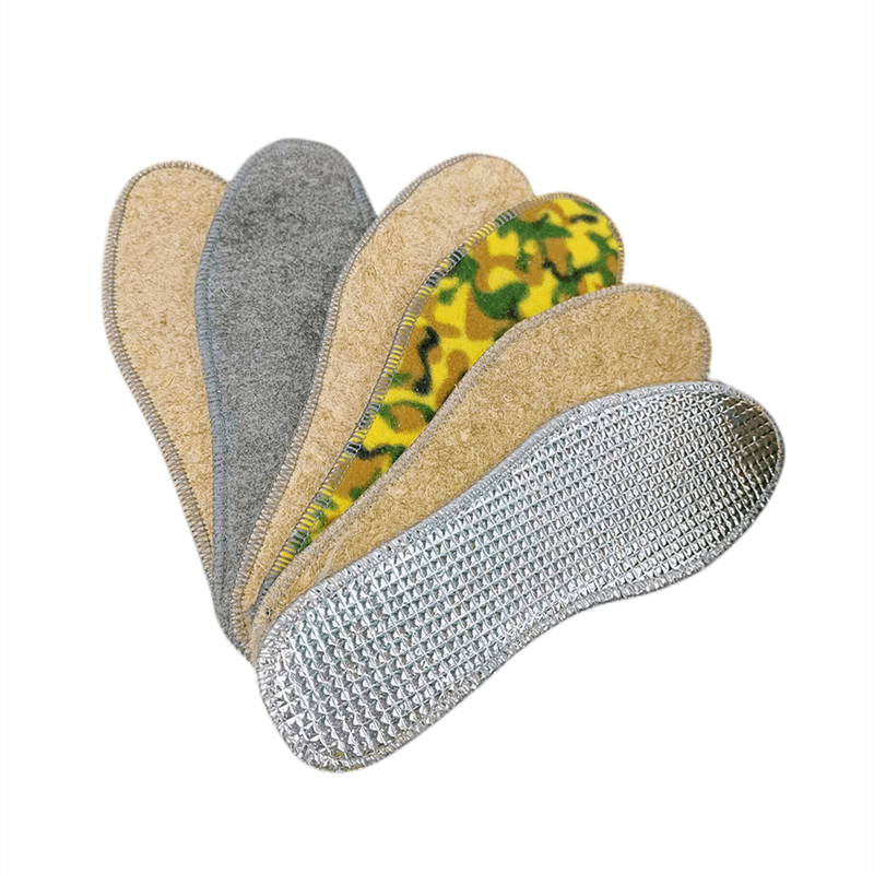 Wholesale of high-end comfortable insoles for both men and women, 600 pairs per piece, featuring winter warmth felt and heating tin foil full figure