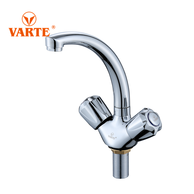 Custom Made Zinc Alloy Long Neck Triangle Swiveling Brass Spout Sink Kitchen Faucet Faucets Mixer