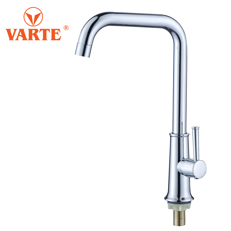 Factory Price Zinc Alloy Kitchen Sink Tap Sliver Chrome Taps Faucet