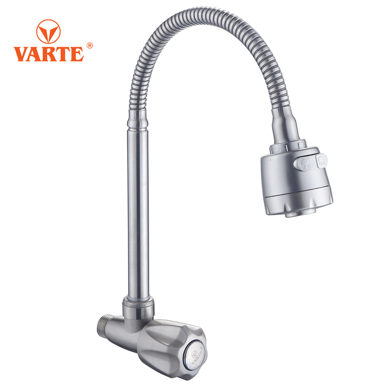 Intective zinc body zinc handwheel, copper fast open valve core cold kitchen faucet