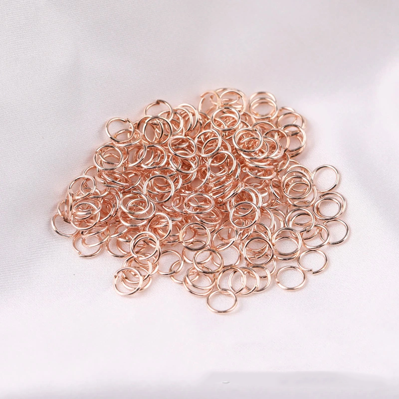 1Rose gold opening circle single circle handmade DIY bracelet necklace end link ring ear accessories material accessories thumbnail