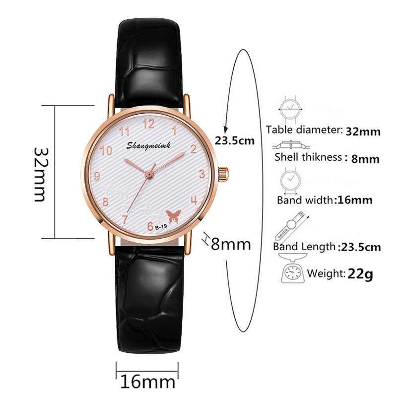 新款品牌手表厂家批发外贸定制石英表防水女士手表女 SHAMGMEIMK Watch 时装表详情1