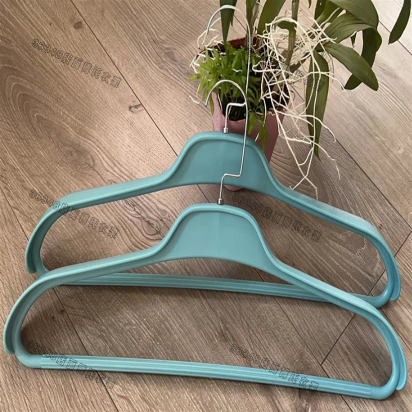 Coat hanger trackless household clothes drying support multifunctional hanging clothes drying support plastic clothes drying rack wide shoulder clothes drying rack household shoulder Angle clothes drying rack can not hang bag trackless corner non-slip wide shoulder clothing store clothes hanger clothes drying royal blue thumbnail