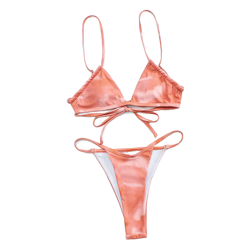 New Bikini Two-Piece Swimsuit Women's Foreign Trade Halter Durable Backless Cross Border Sexy Swimsuit Amazon Bikini Swimsuit Outside Europe And The United States Item Picture