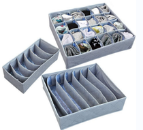 Non-woven 3-piece storage box with zipper