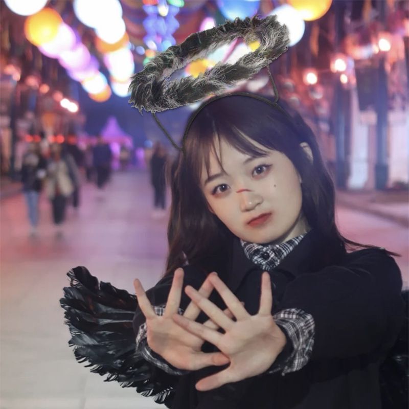Halloween headband Black Angel halo hair pin Demon Witch headband Angel halo hair pin accessories thumbnail