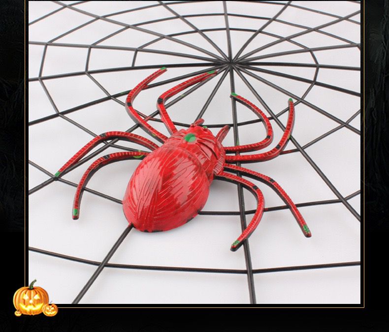 万圣节装饰道具塑料蜘蛛网 多色蜘蛛整人恐怖玩具节日派对用品详情5