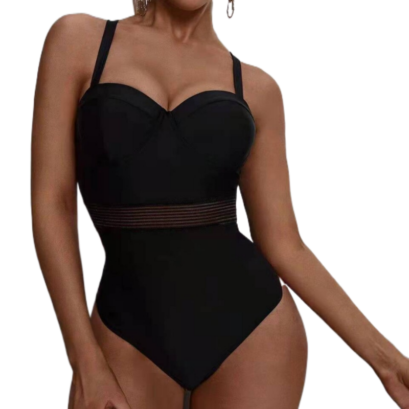[Factory Direct Sales] 2022 New Sports One-Piece Swimsuit Female Sense European And American Solid Color High Waist Swimsuit Foreign Trade Bikini Amazon Cross-Border Bikini Cover Swimsuit Outside The Single Manufacturer Wholesale Item Picture