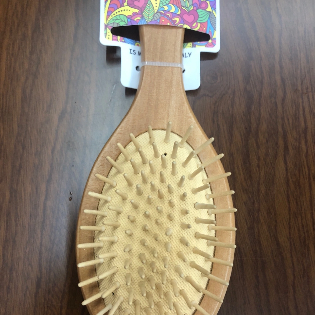 The log scalp massage oval comb is an air cushion comb with an oval shape