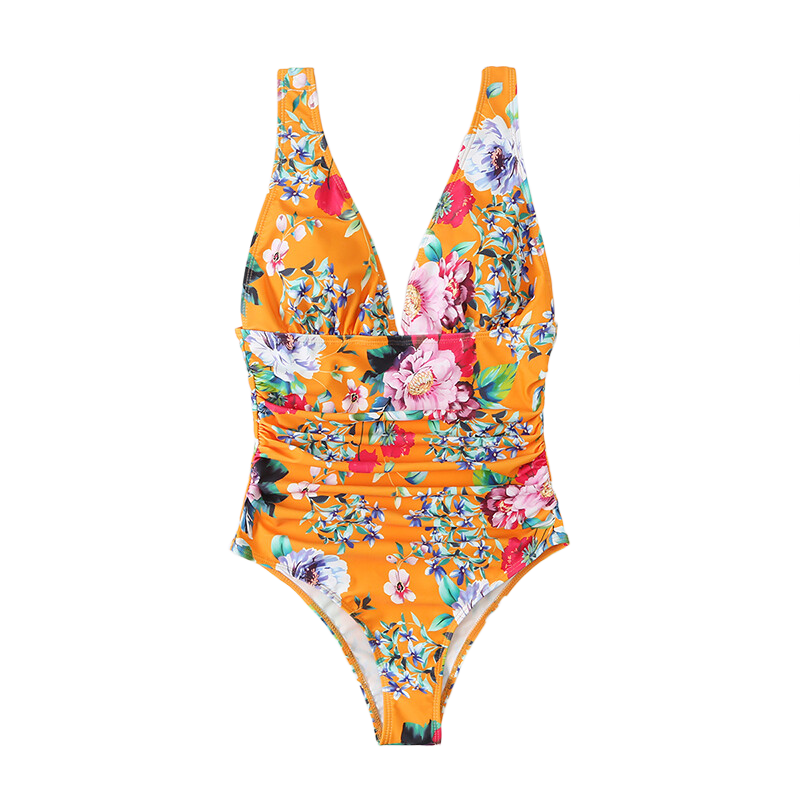 [Factory Direct Sales] New Amazon Cross-Border Sexy One-Piece Swimsuit Foreign Trade Halter Bikini 2022 Europe And The United States Belly Skinny Swimsuit Women's Swimsuit Manufacturers Wholesale Bikini Print Item Picture
