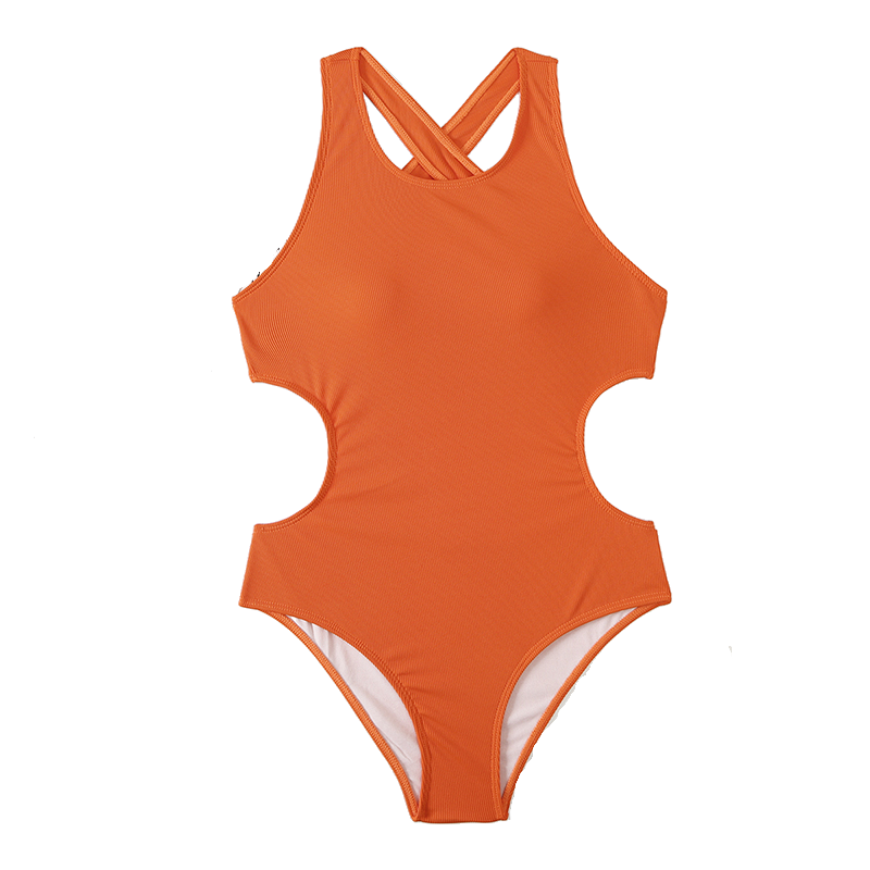 [Factory Direct Sales] New Amazon Cross-Border Solid Color Sexy One-Piece Swimsuit Foreign Trade Backless Bikini 2022 European And American Swimsuit Women's Swimsuit Manufacturers Wholesale Bikini Item Picture