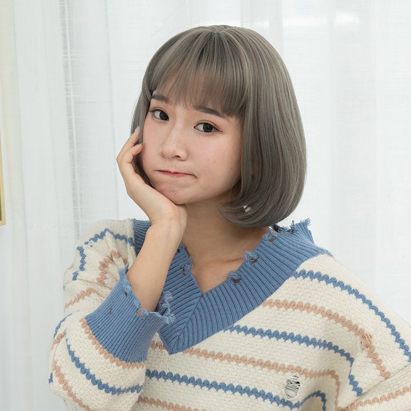 Bobo hair wig girl short hair lovely Qi bangs short hair Cospaly inside buckle student hair wig manufacturers wholesale Application Scenario
