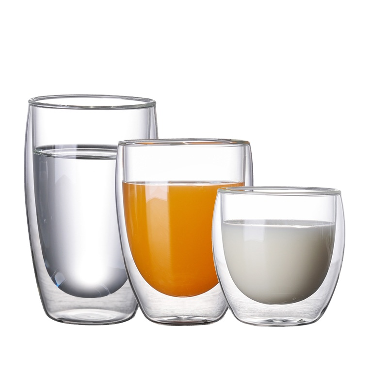 Double Cup Insulated Glass Transparent Tape Home Large Capacity Tea Coffee Juice Milk Cup Creative New Style
