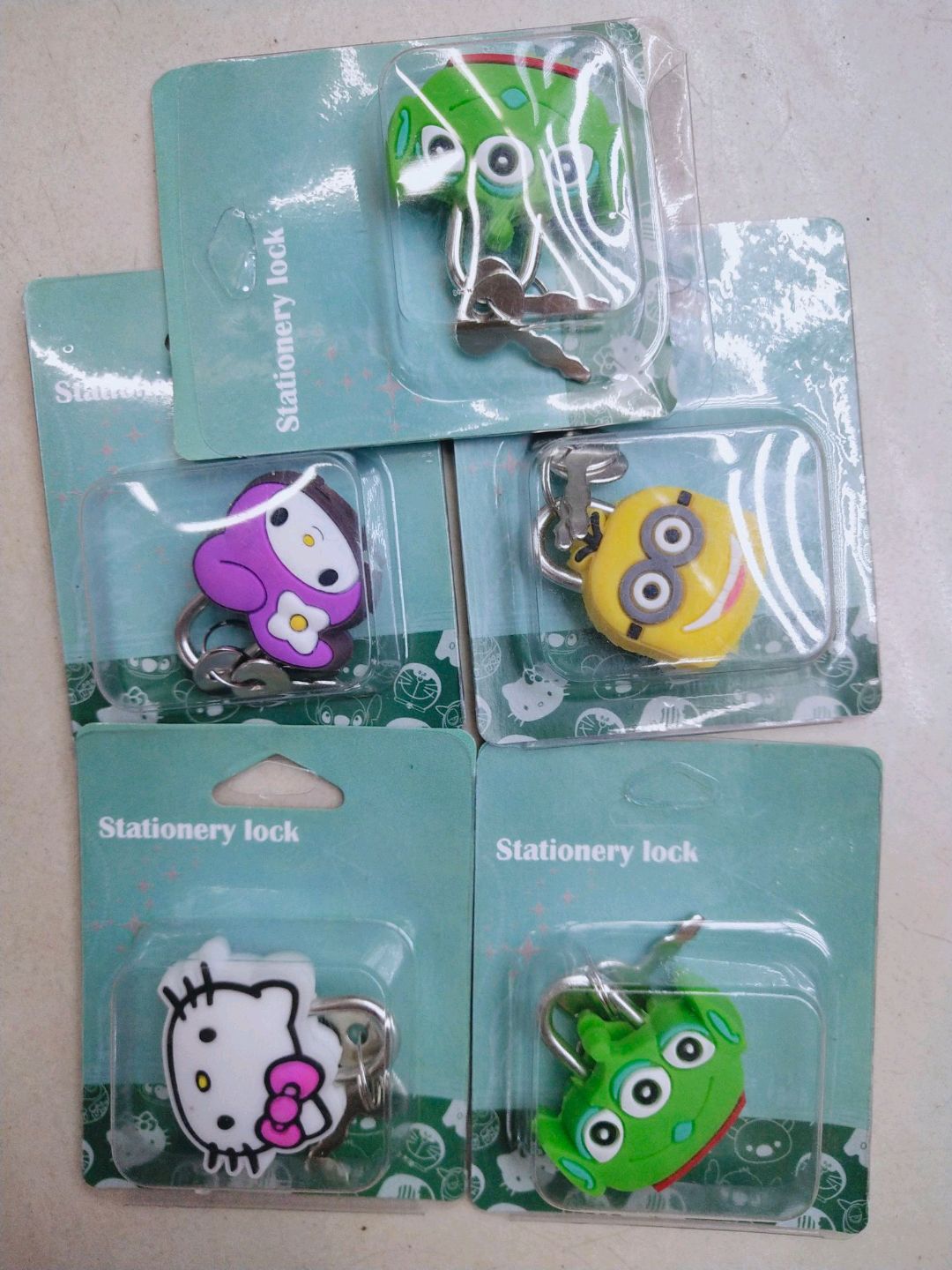 Silicone cartoon mini lock Creative fashion super cute padlock password small lock details Picture
