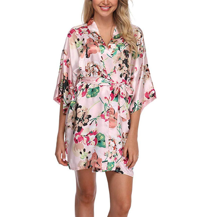 Gucci Floral Gucci Printed Short Sleeve Short Bathrobe Robe Specification drawing