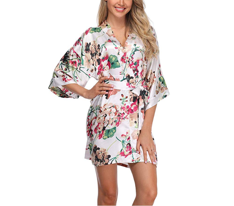 Gucci Floral Gucci Printed Short Sleeve Short Bathrobe Robe