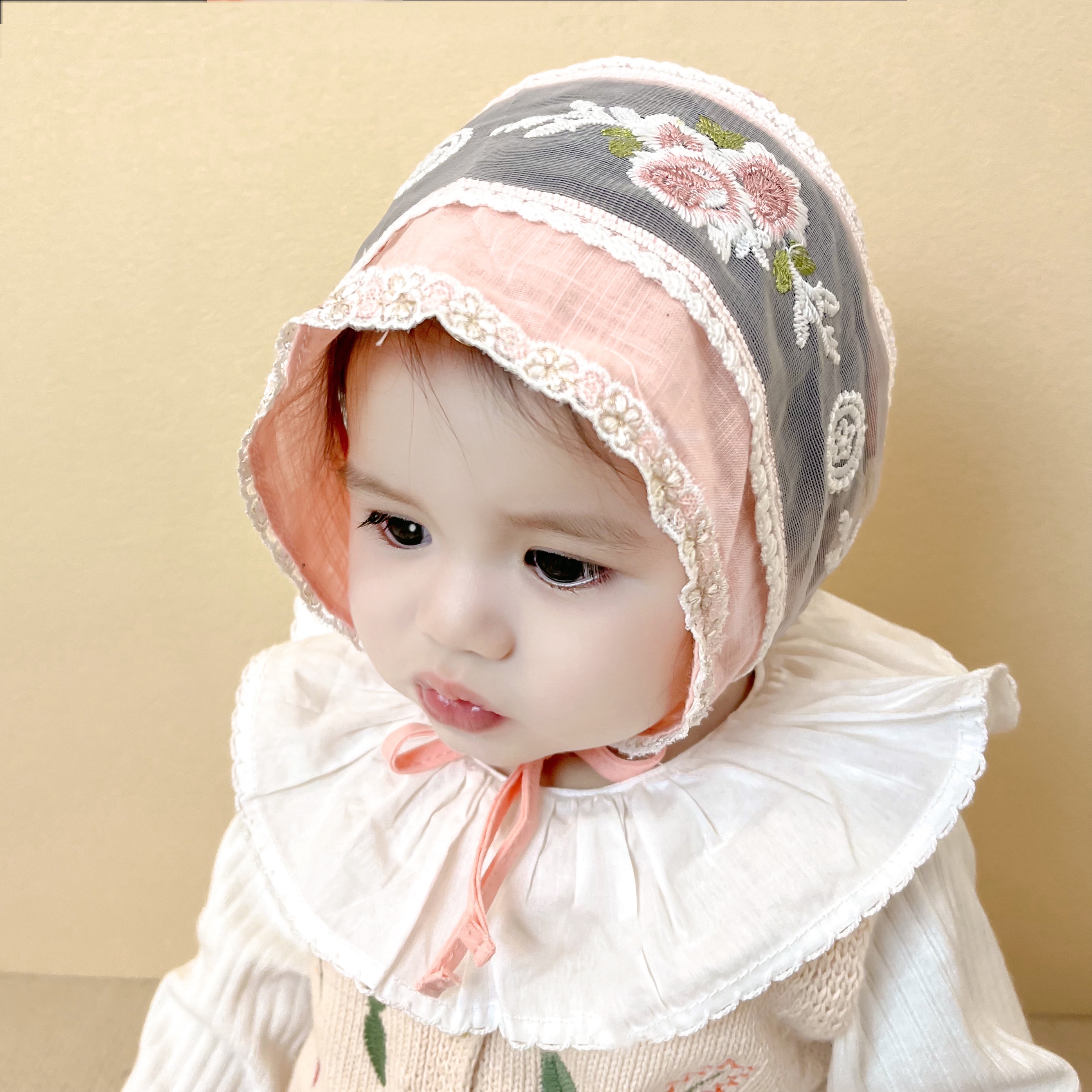 New Children's Princess Hat Flower Border Hat Big Flower Hat Travel Wholesale And Retail details Picture