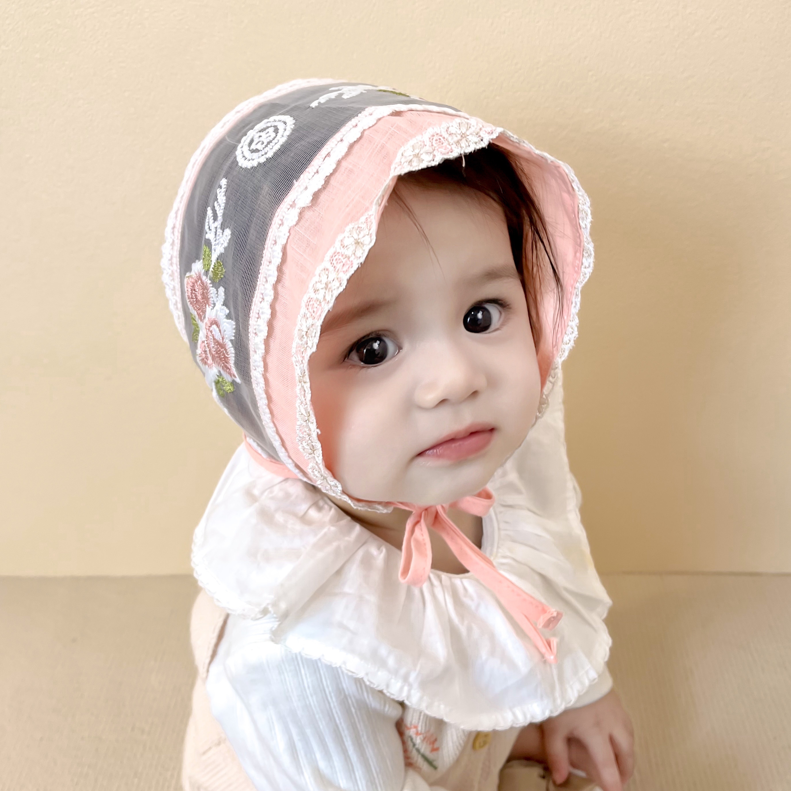 New Children's Princess Hat Flower Border Hat Big Flower Hat Travel Wholesale And Retail Specification drawing