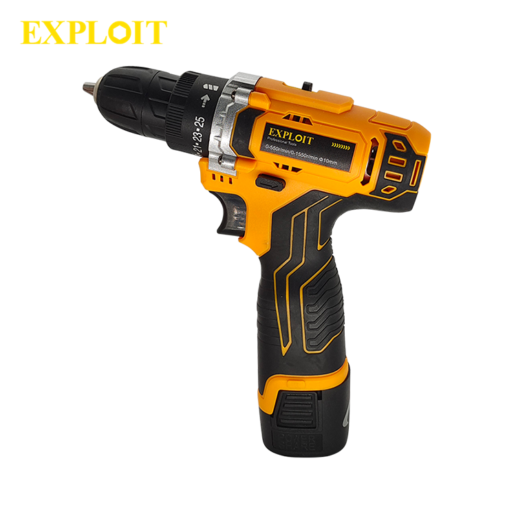EXPLOIT  18V in-line two-speed brush drill with one charge and one charge thumbnail