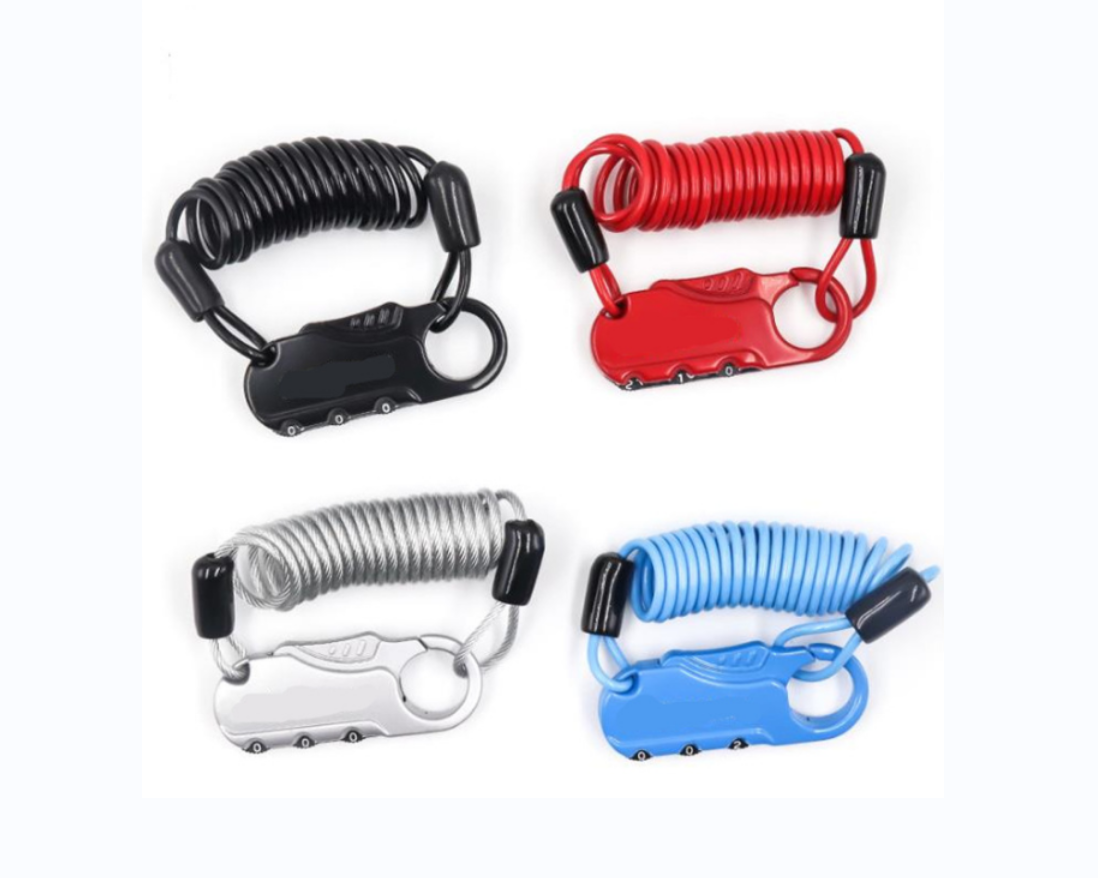Helmet lock electric bike steel wire combination lock