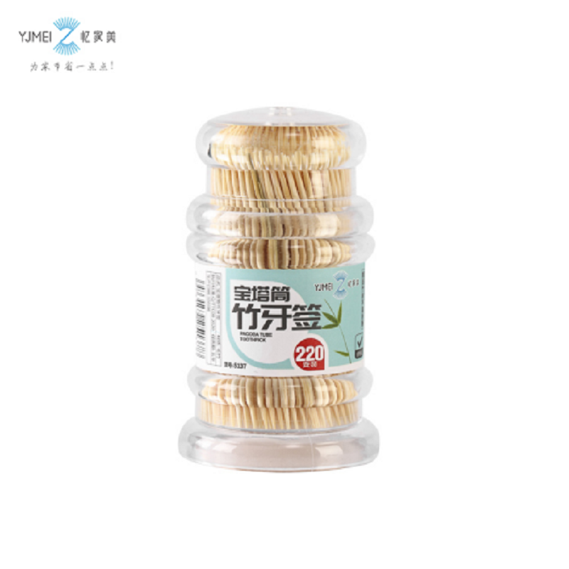 Yijiamei Pagoda Canister Toothpick (220 Pieces) 5137