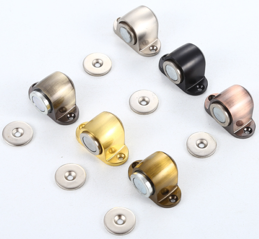 Non-perforated zinc alloy stealthily suction household quiet door suction thickened door touch bedroom door mini door stop thumbnail