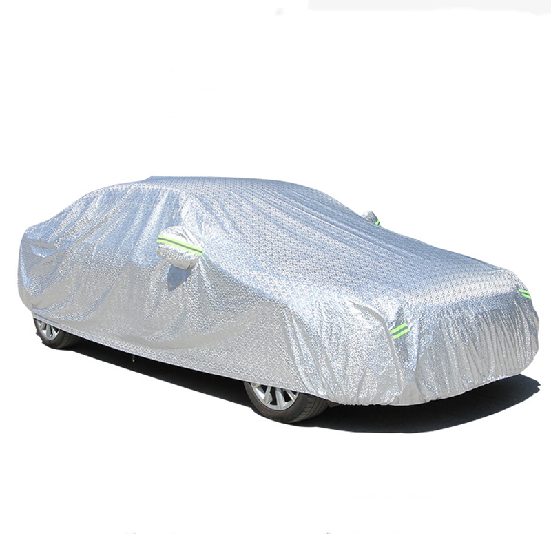 Car Coat Single Aluminum Film Full Cover Car Cover Four General Heat Insulation, Sun Protection, Rain And Dust Car Shade Qw216 Application Scenario