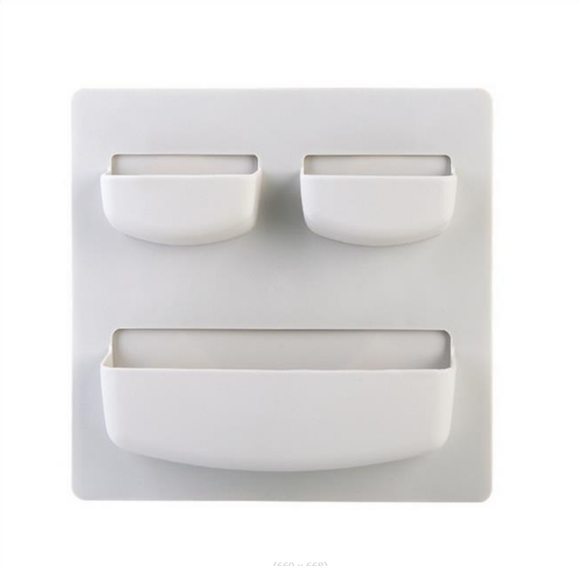 Household stick-on wall shelving