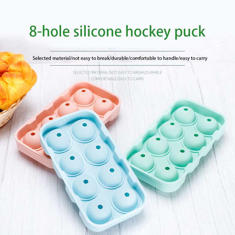 Spot manufacturers for ice hockey mold eight hole silicone ice hockey DIY bar home ice silicone ice hockey model thumbnail