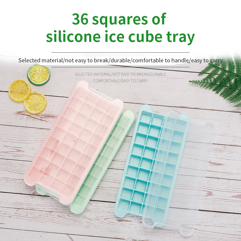 The spot manufacturer directly supplies ice making silicone mold 36 cases with cover silicone ice lattice home commercial DIY ice ice lattice thumbnail