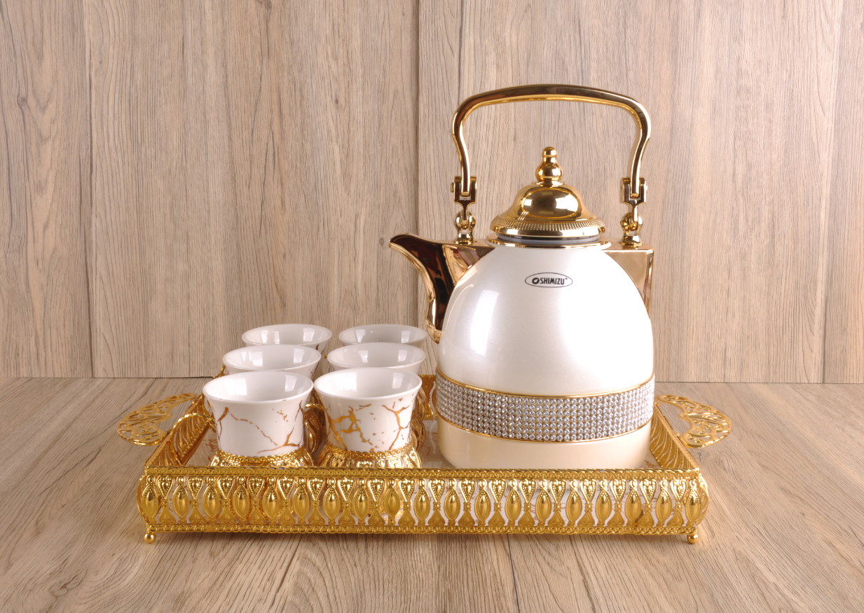 Middle East style Dubai Arabian high-end thermos thermos Thermos coffee pot set SM2222-8PCS thumbnail