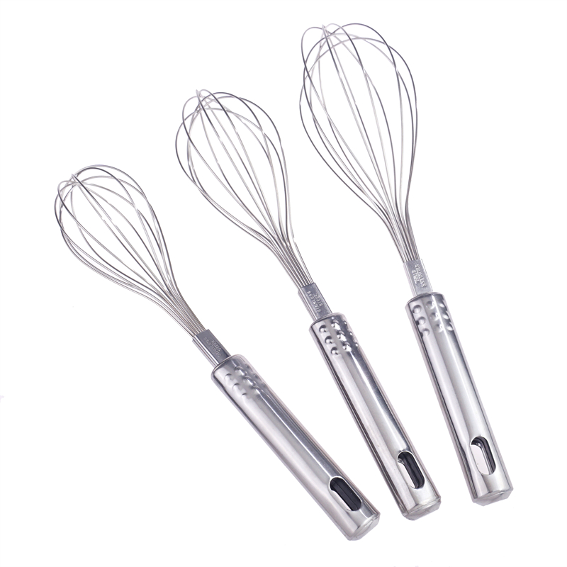 Baking Tools Nine beads Steel Handle egg beater Making cake Stainless Steel cutlery