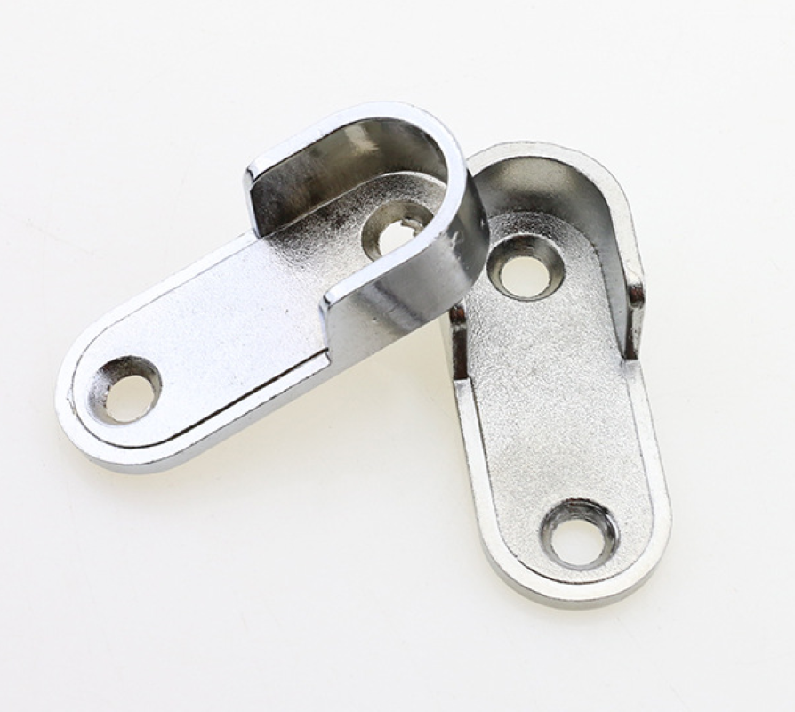 Zinc alloy wardrobe wardrobe hanging rod flat pipe flange seat clothes through rod hardware accessories thickening general Item Picture